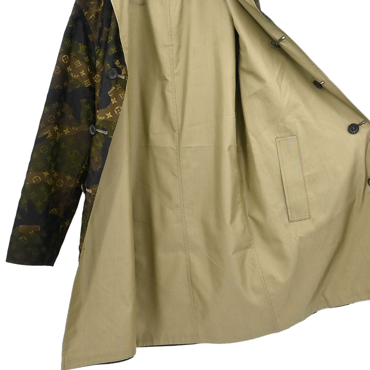 Louis Vuitton Supreme Reversible Coat Monogram Khaki #46