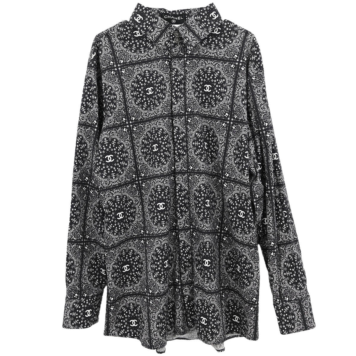 Chanel 2014-2015 Blouse Shirt Black #54