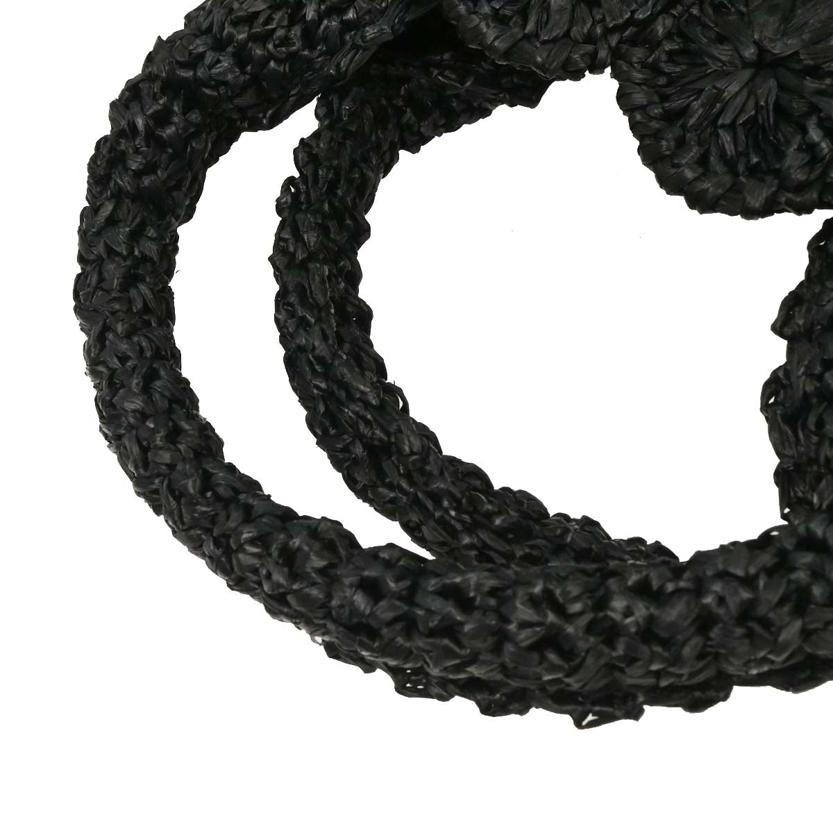 Prada Black Raffia Canapa Tote Handbag