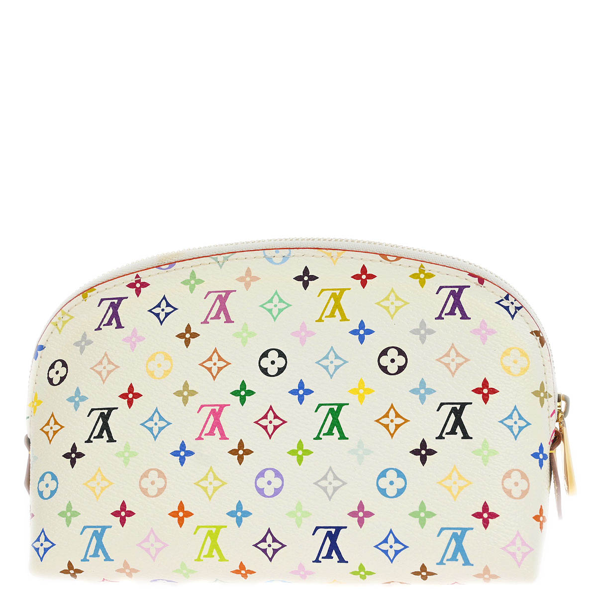 Louis Vuitton White Monogram Multicolor Pochette Cosmetic M47354
