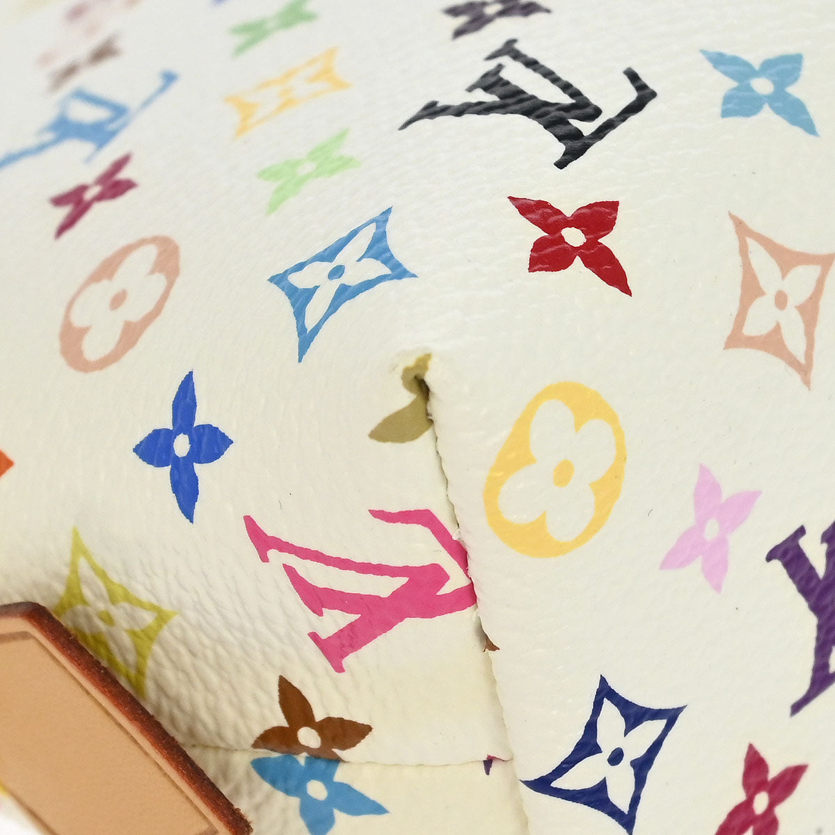 Louis Vuitton White Monogram Multicolor Pochette Cosmetic M47354