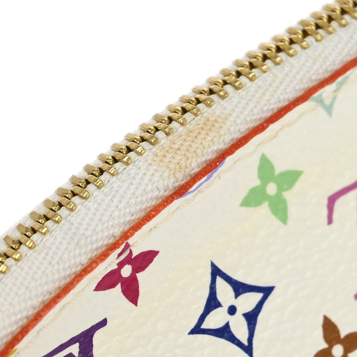 Louis Vuitton White Monogram Multicolor Pochette Cosmetic M47354