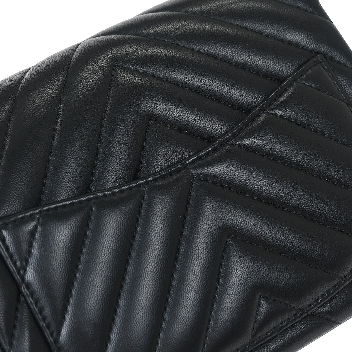 Chanel Black Lambskin Chevron Mini Classic Square Flap Shoulder Bag 17