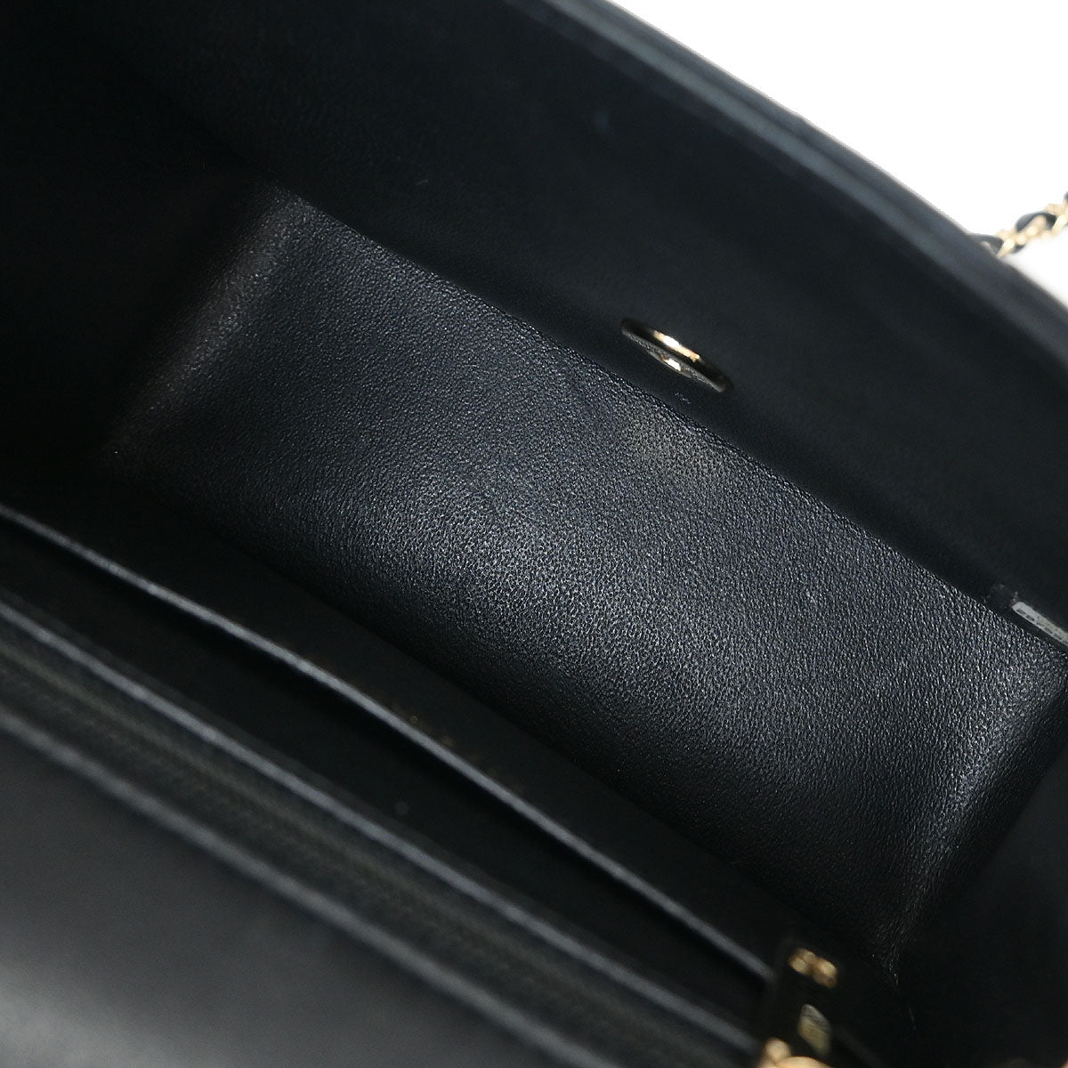 Chanel Black Lambskin Chevron Mini Classic Square Flap Shoulder Bag 17