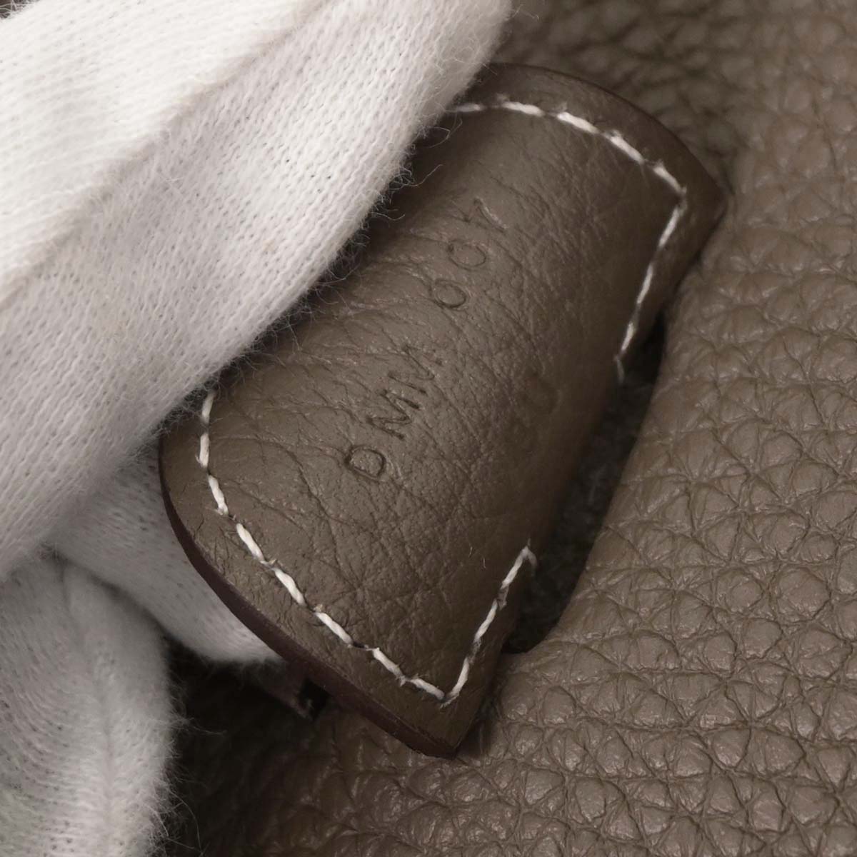 Hermes Etoupe Taurillon Clemence Evelyne 3 GM Shoulder Bag