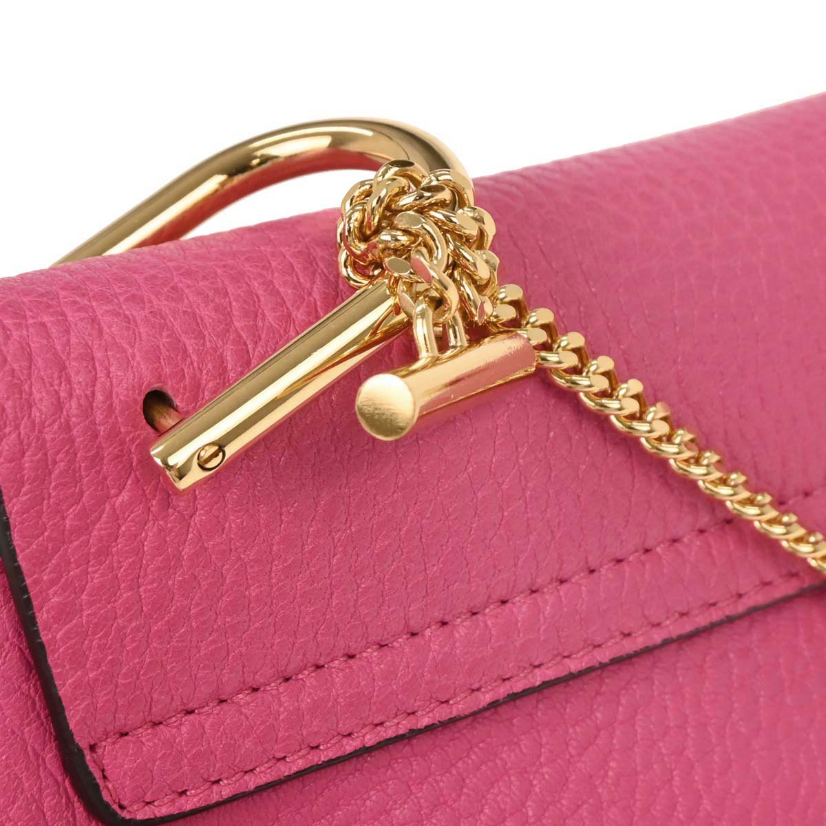 Chloe Pink Leather Drew Shoulder Bag