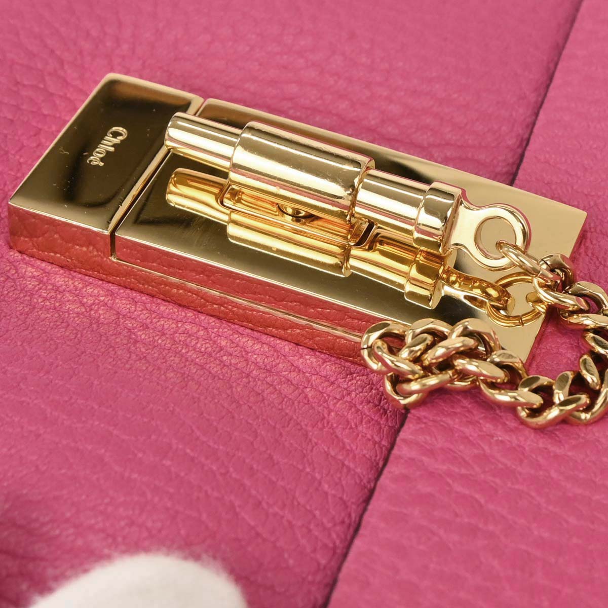 Chloe Pink Leather Drew Shoulder Bag