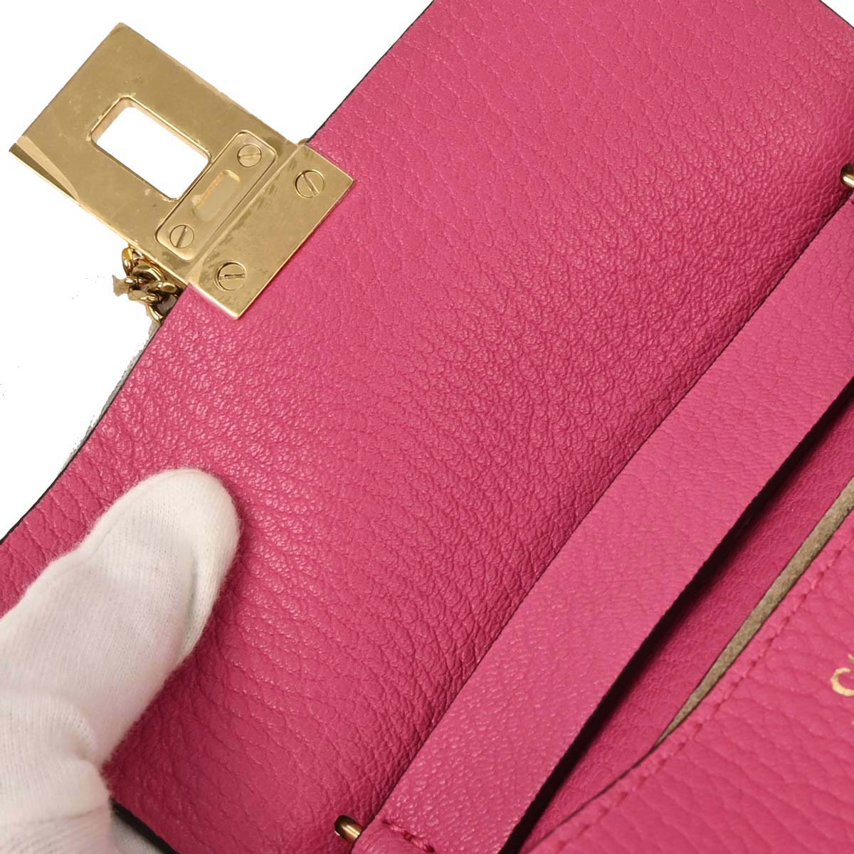 Chloe Pink Leather Drew Shoulder Bag