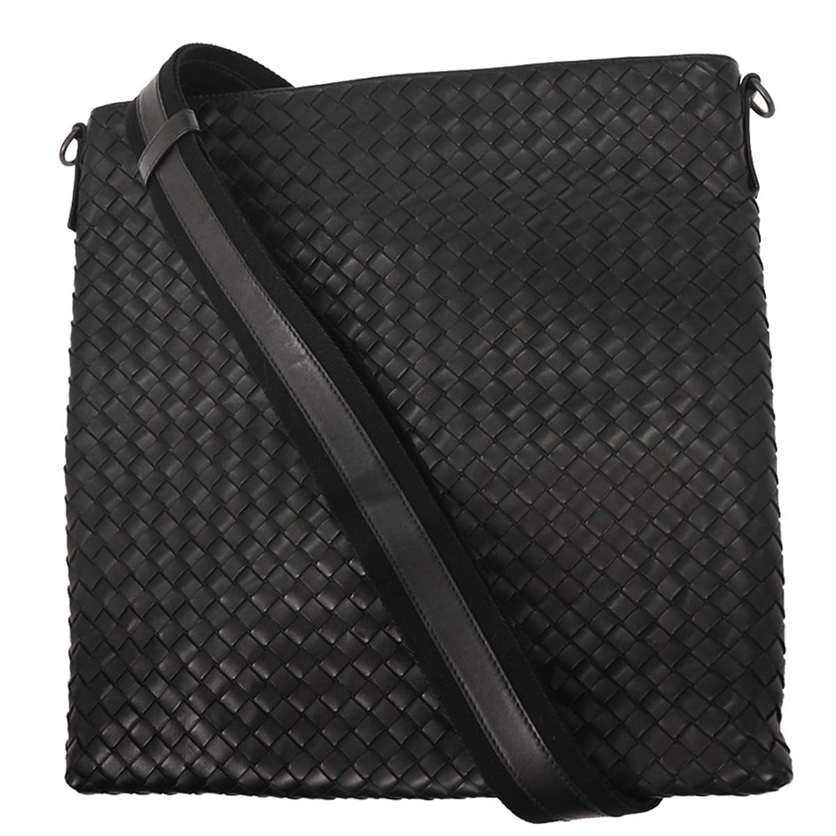 Bottega Veneta Black Intrecciato Shoulder Bag