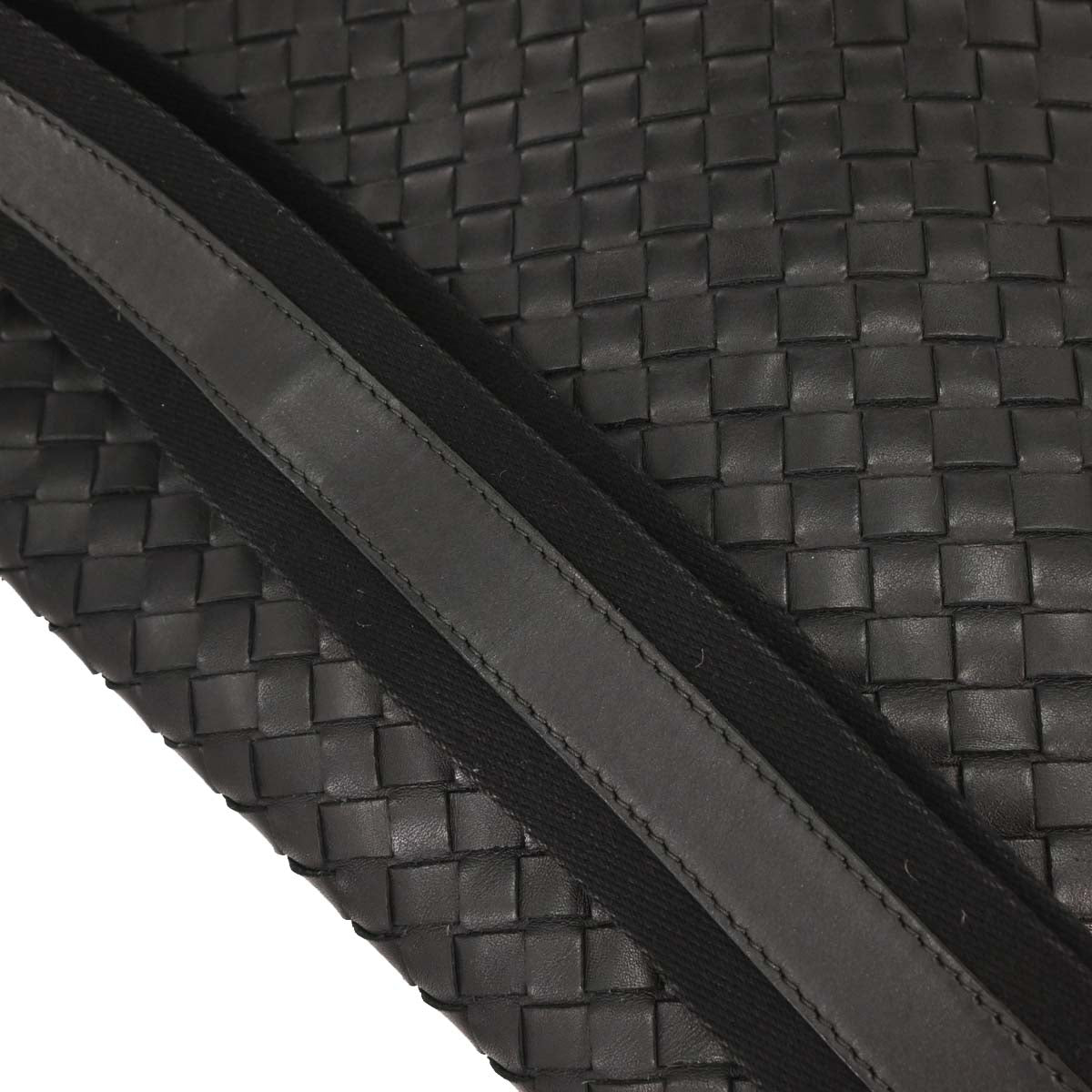 Bottega Veneta Black Intrecciato Shoulder Bag