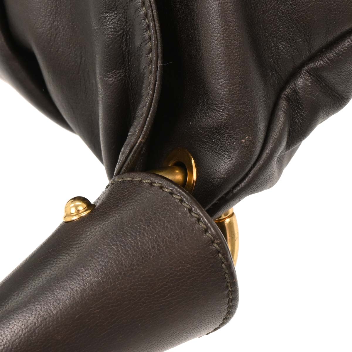 Salvatore Ferragamo Black Leather Gancini Handbag