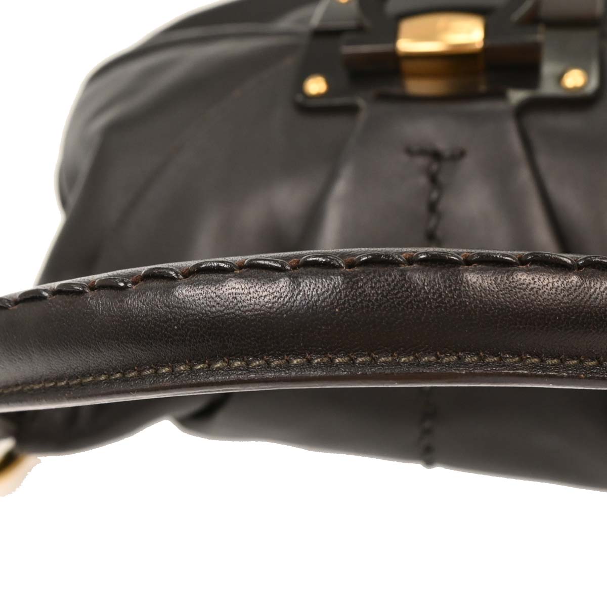 Salvatore Ferragamo Black Leather Gancini Handbag
