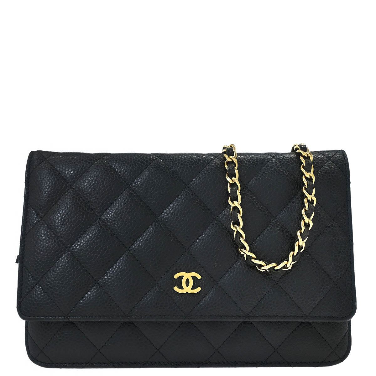 Chanel Black Caviar Classic WOC Wallet On Chain