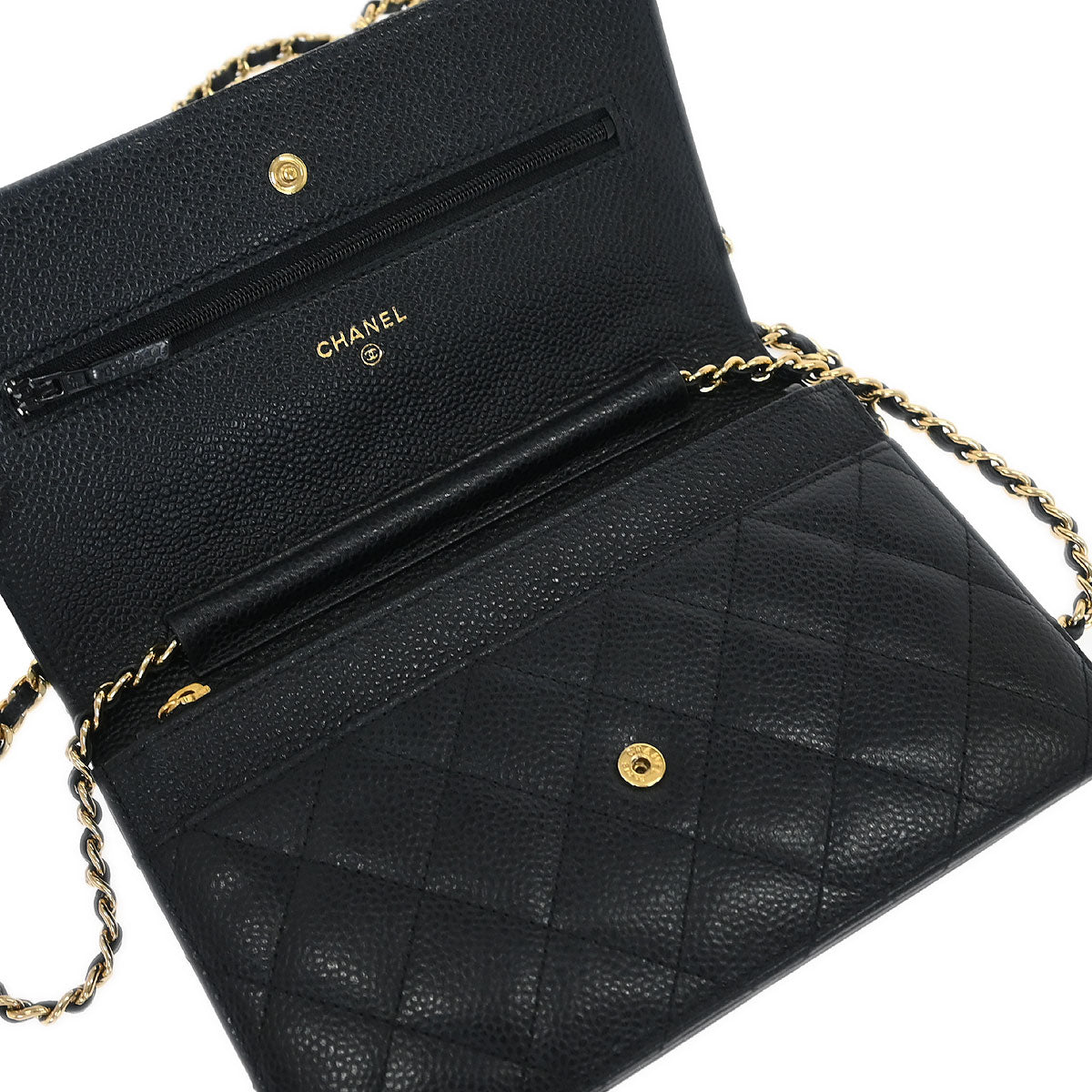 Chanel Black Caviar Classic WOC Wallet On Chain
