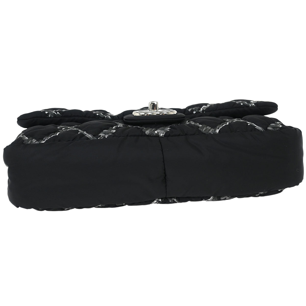 Chanel Black Nylon Paris Byzance Chain Shoulder Bag