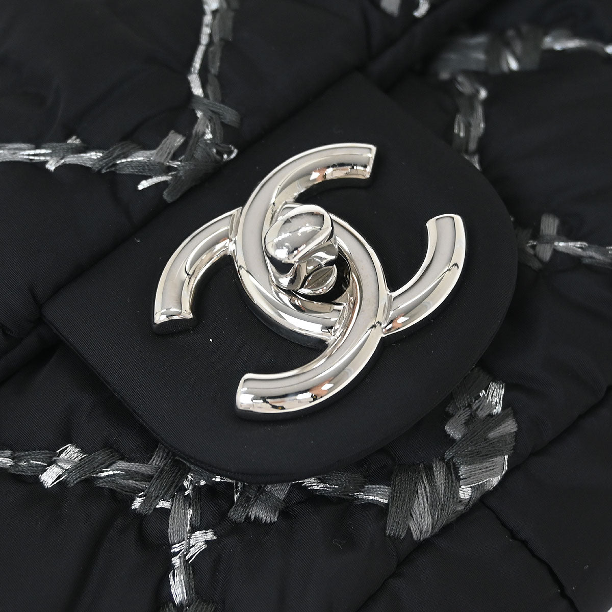 Chanel Black Nylon Paris Byzance Chain Shoulder Bag