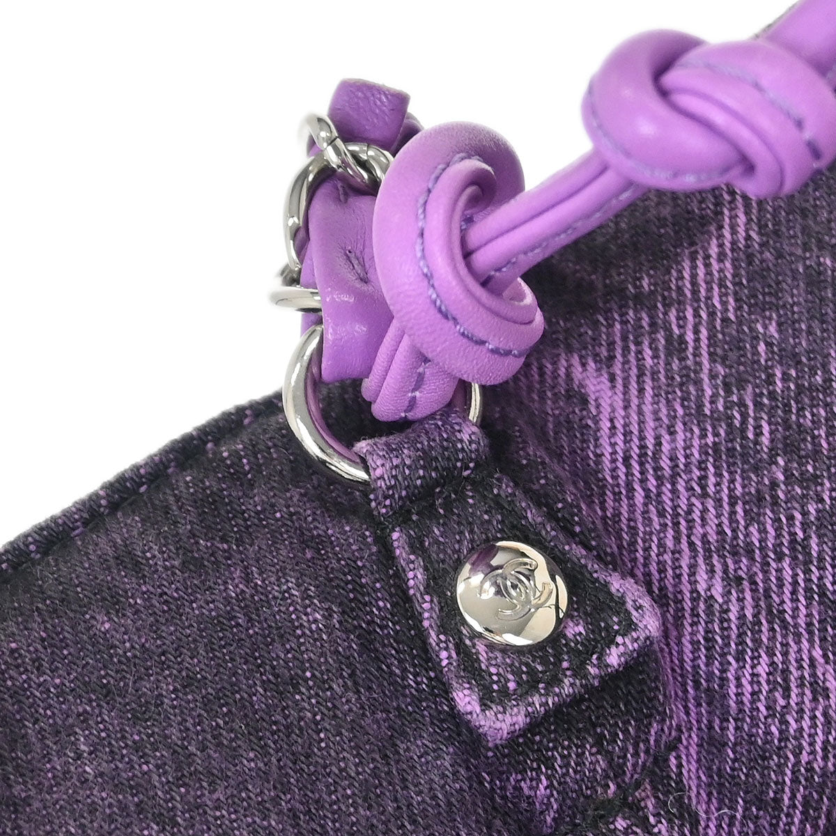 Chanel 2019 Purple Denim Chanel 31 Shopping Bag 2way Shoulder Handbag