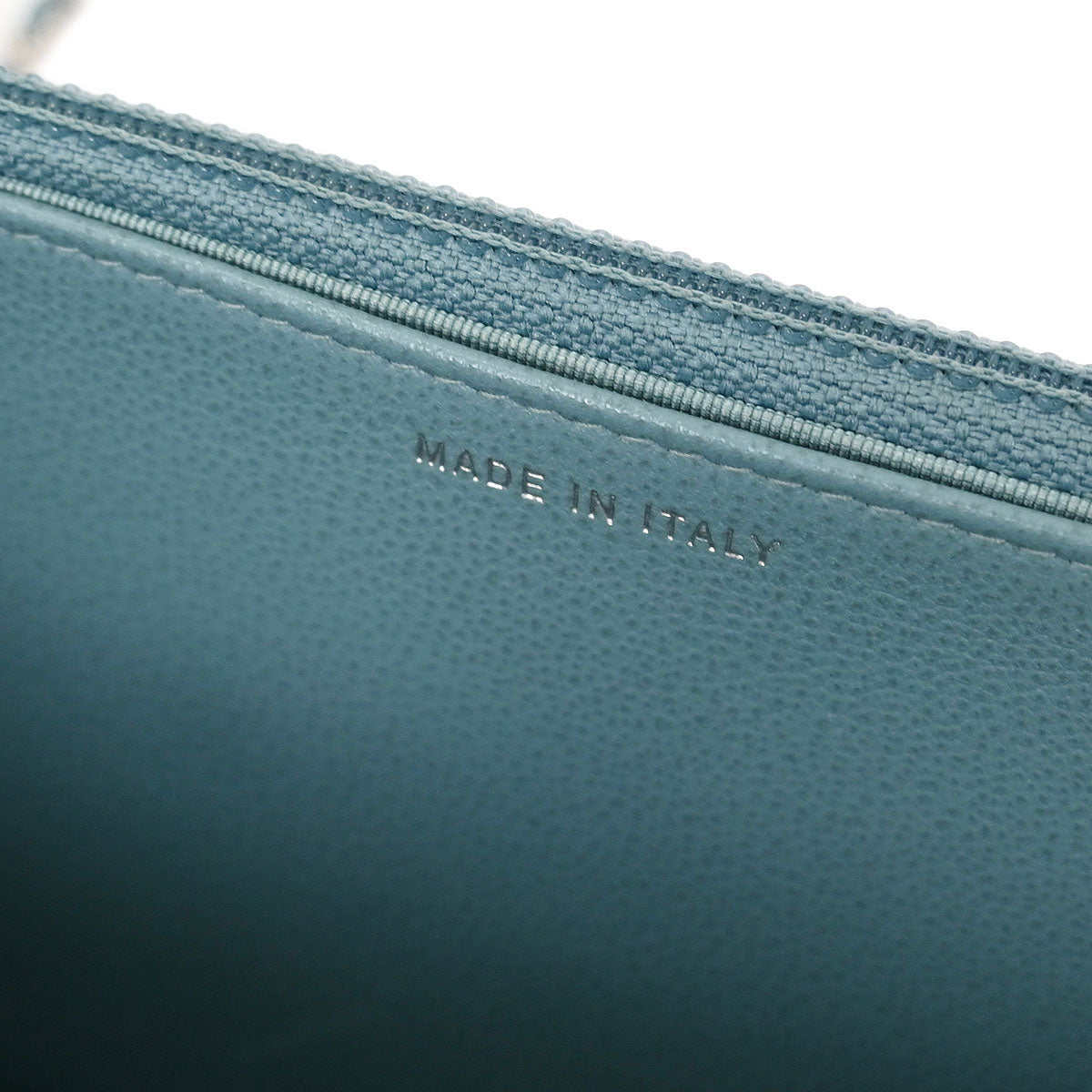 Chanel Light Blue Caviar Half Coco WOC Wallet On Chain