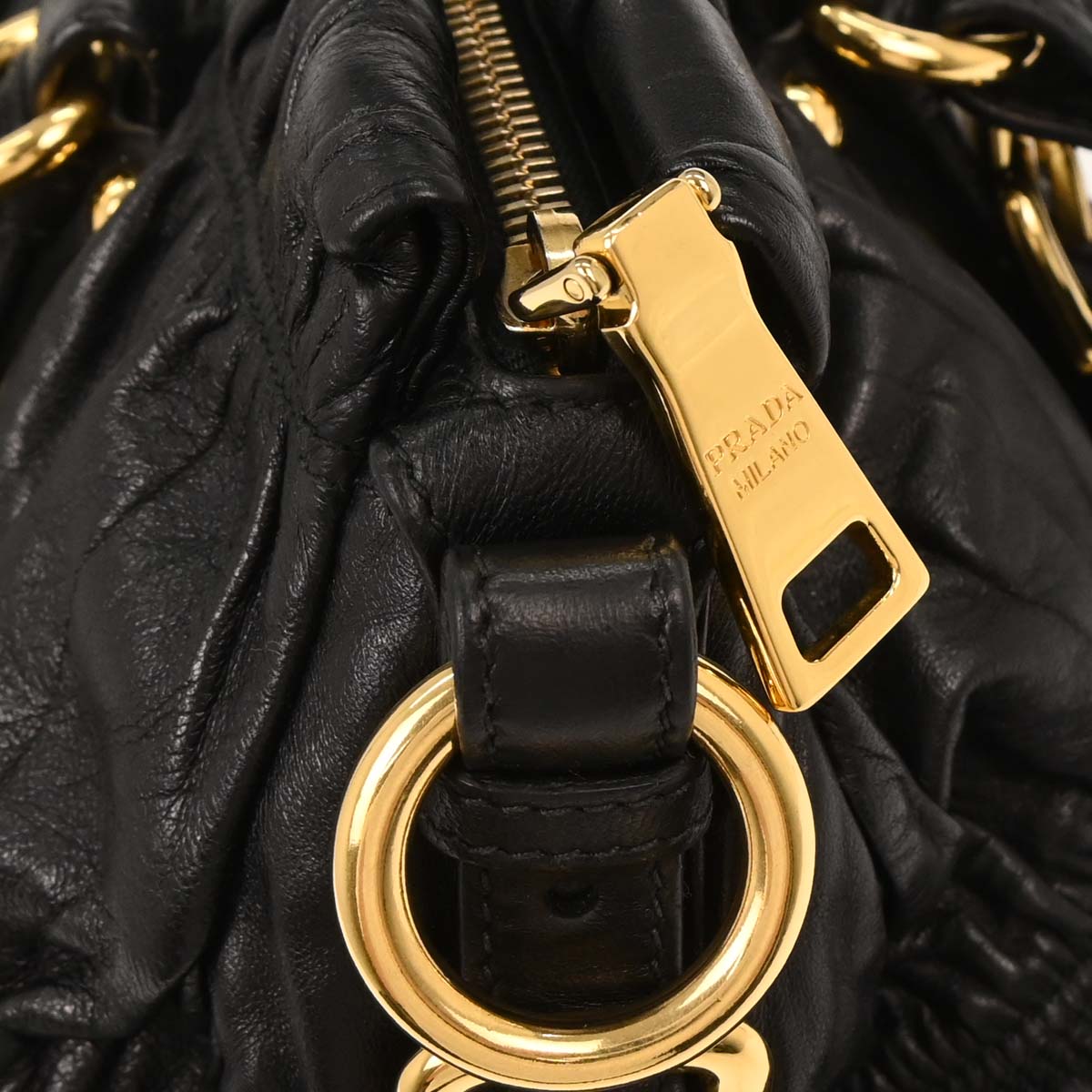 Prada Black Lambskin Handbag