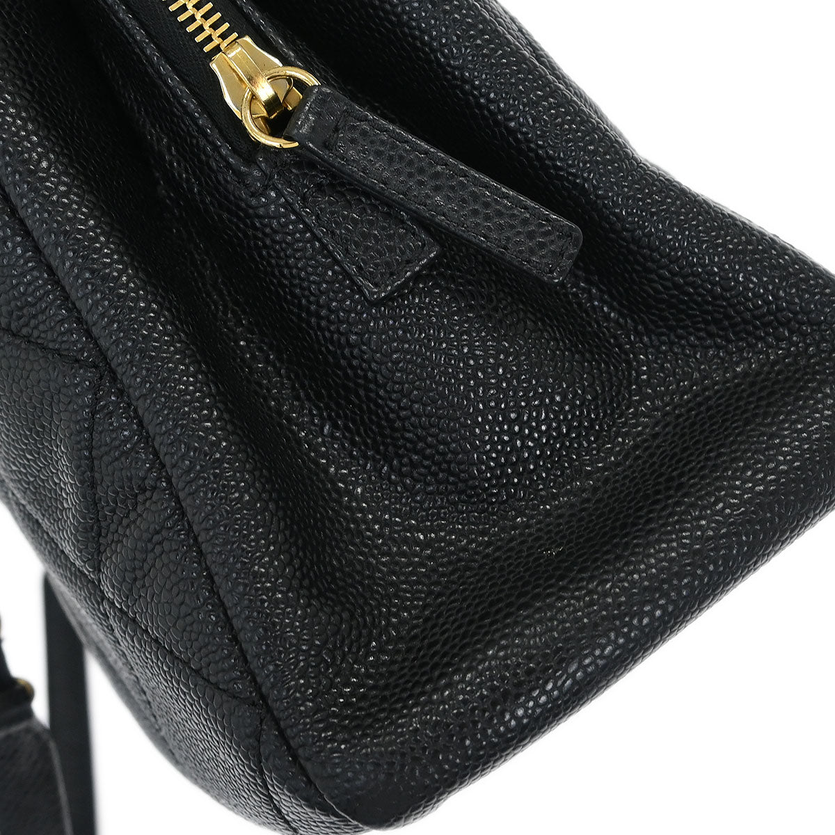 Chanel 2014 Black Caviar Timeless CC Chain Tote Bag