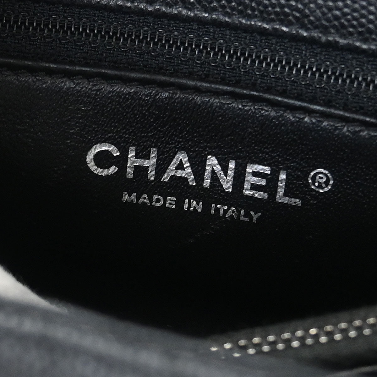 Chanel * Black Calfskin Lizard Coco Handle 2way Handbag