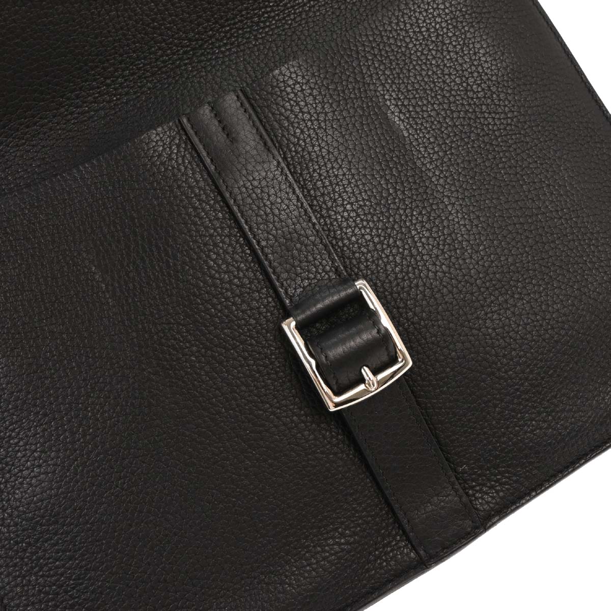 Hermes Black Taurillon Clemence Halzan 31 2way Shoulder Tote Bag