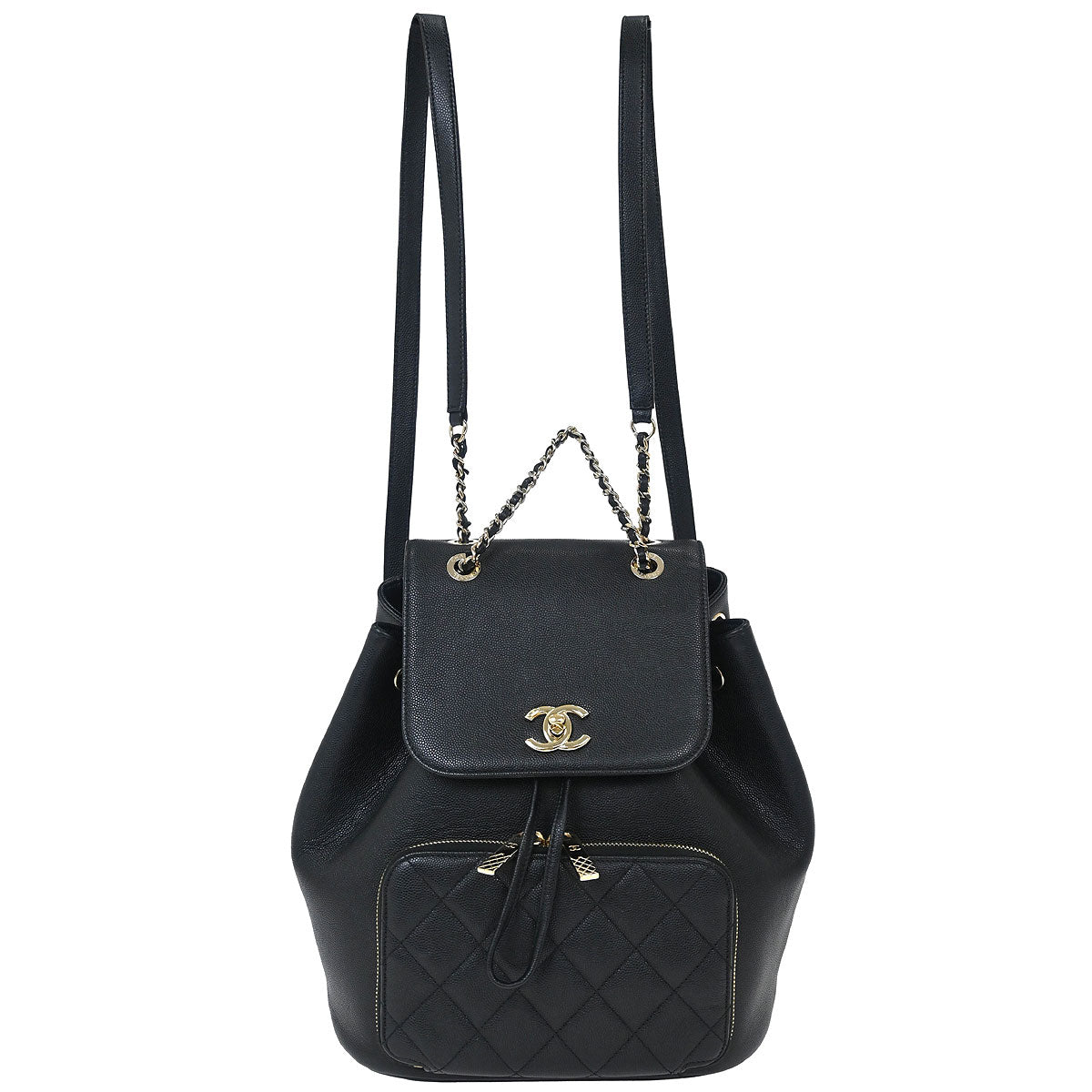 Chanel Black Calfskin Business Affinity Backpack