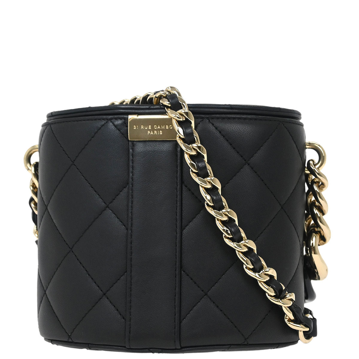 Chanel 2019 Black Lambskin Vanity Shoulder Bag