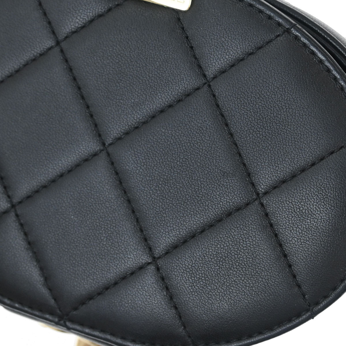 Chanel 2019 Black Lambskin Vanity Shoulder Bag