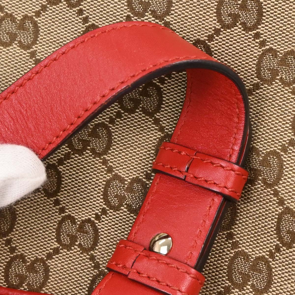 Gucci Beige Canvas GG Valentine Tote Handbag