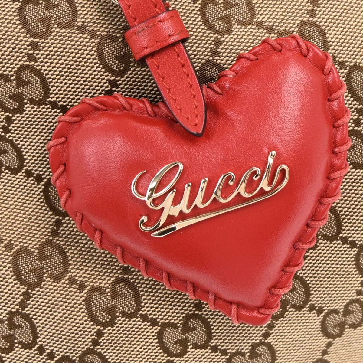 Gucci Beige Canvas GG Valentine Tote Handbag