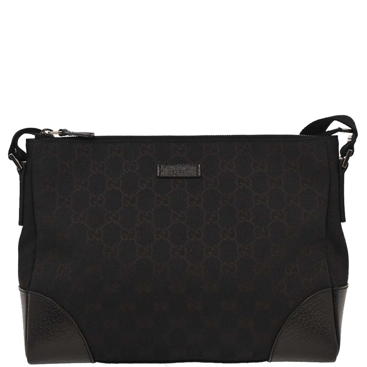 Gucci Black Canvas GG Shoulder Bag