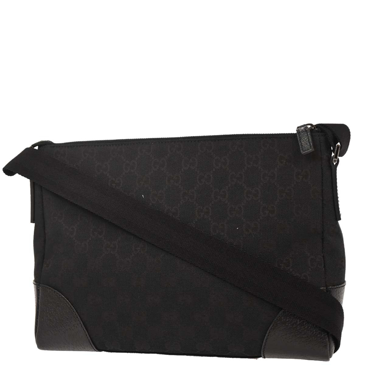 Gucci Black Canvas GG Shoulder Bag