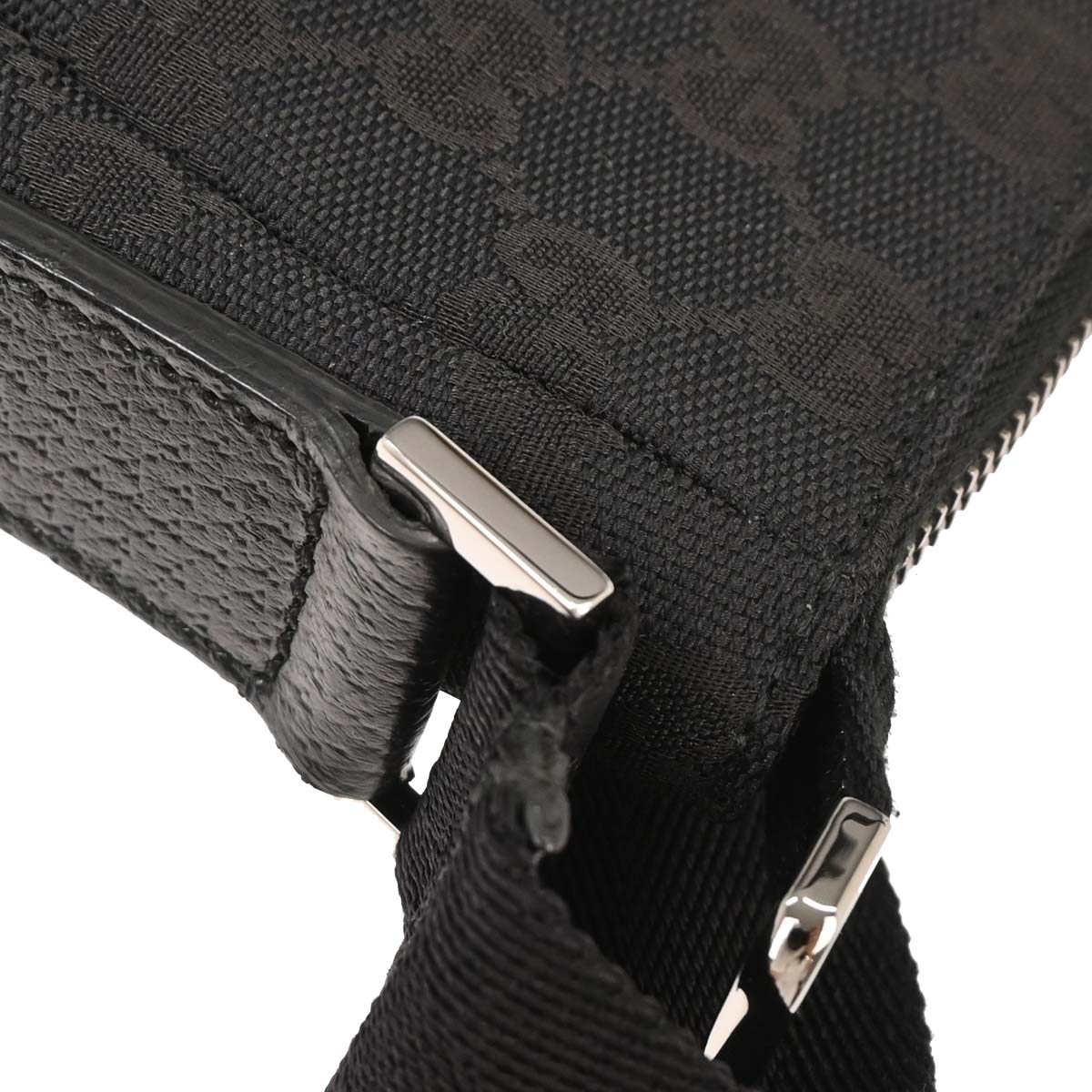 Gucci Black Canvas GG Shoulder Bag