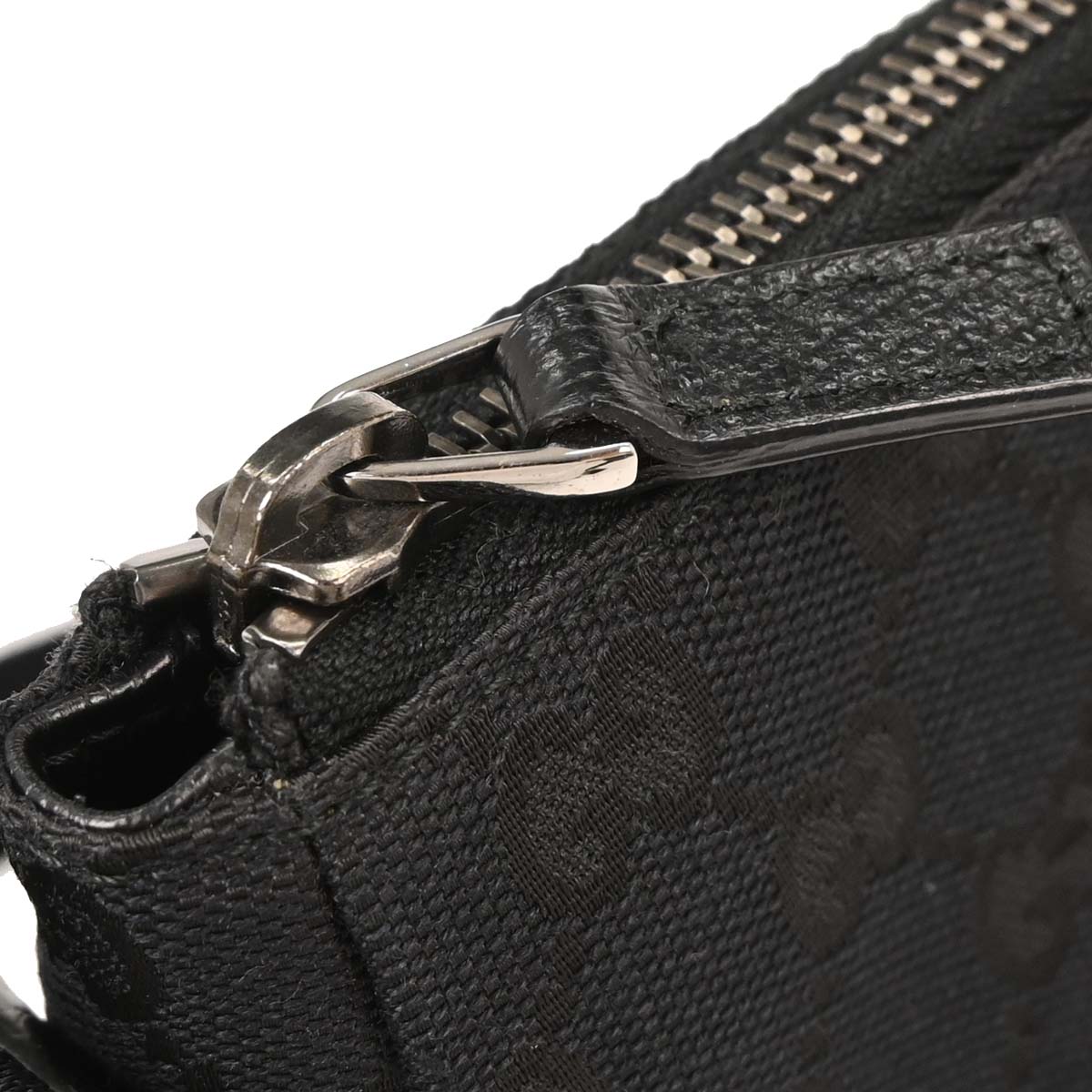 Gucci Black Canvas GG Shoulder Bag