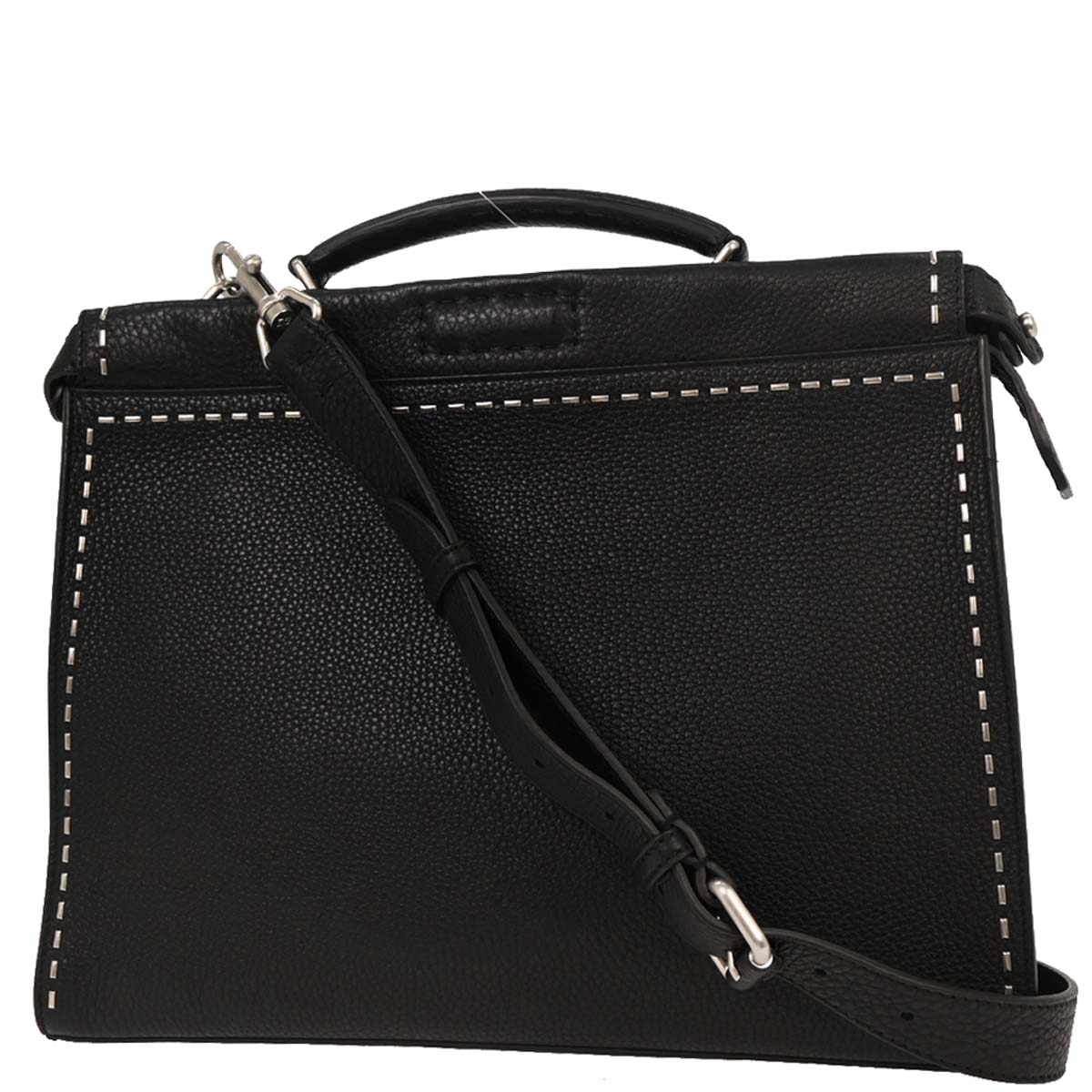 Fendi Black Selleria Peekaboo Fit 2way Shoulder Handbag