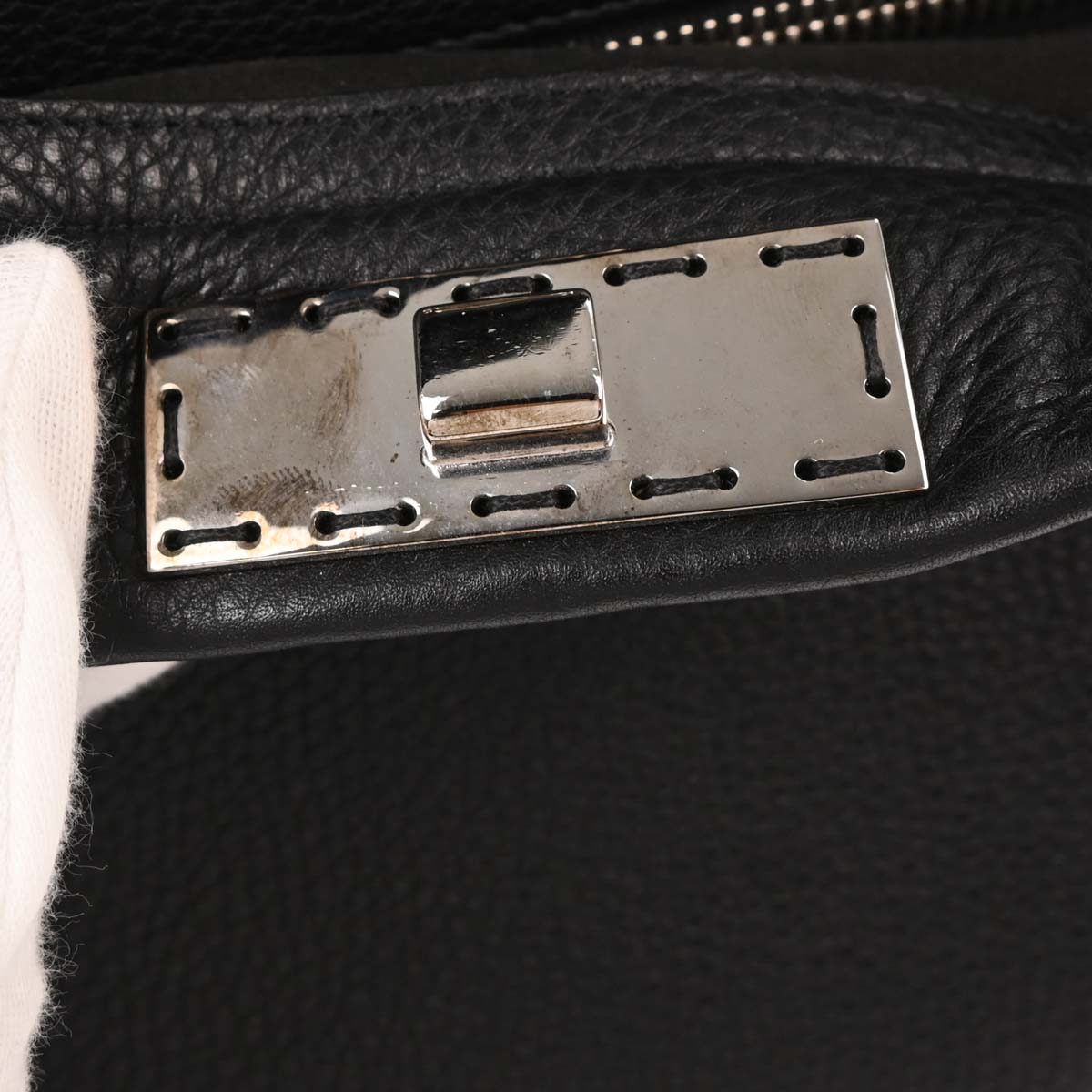 Fendi Black Selleria Peekaboo Fit 2way Shoulder Handbag