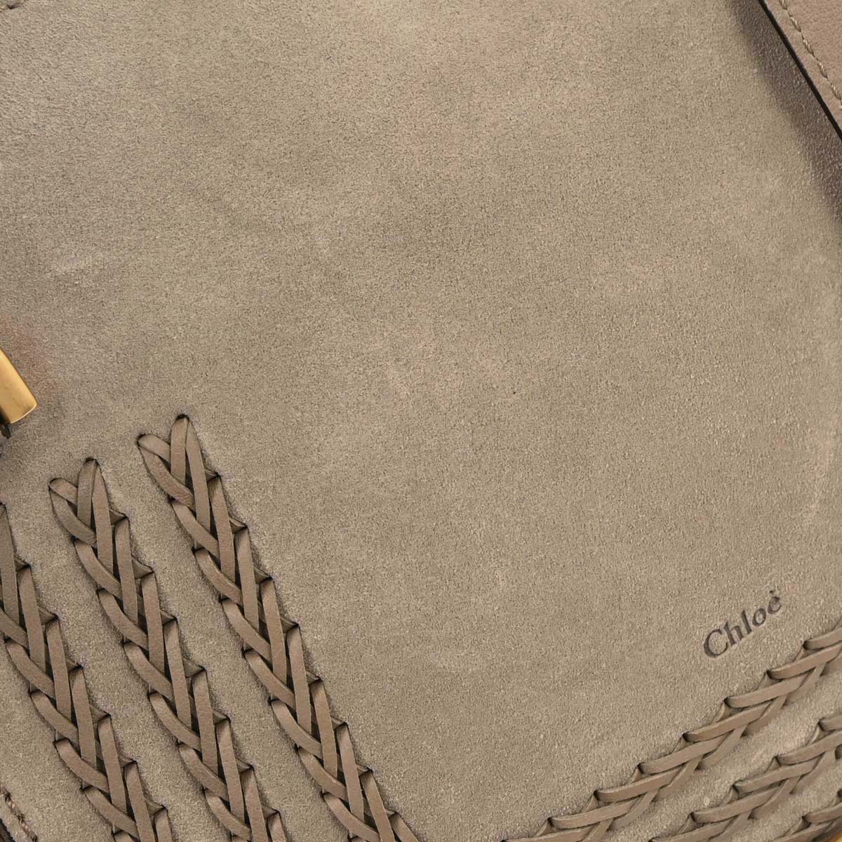 Chloe Gray Suede Marcie 2way Shoulder Handbag