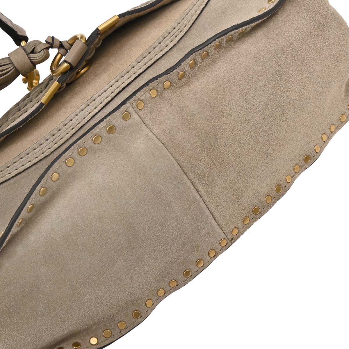 Chloe Gray Suede Marcie 2way Shoulder Handbag