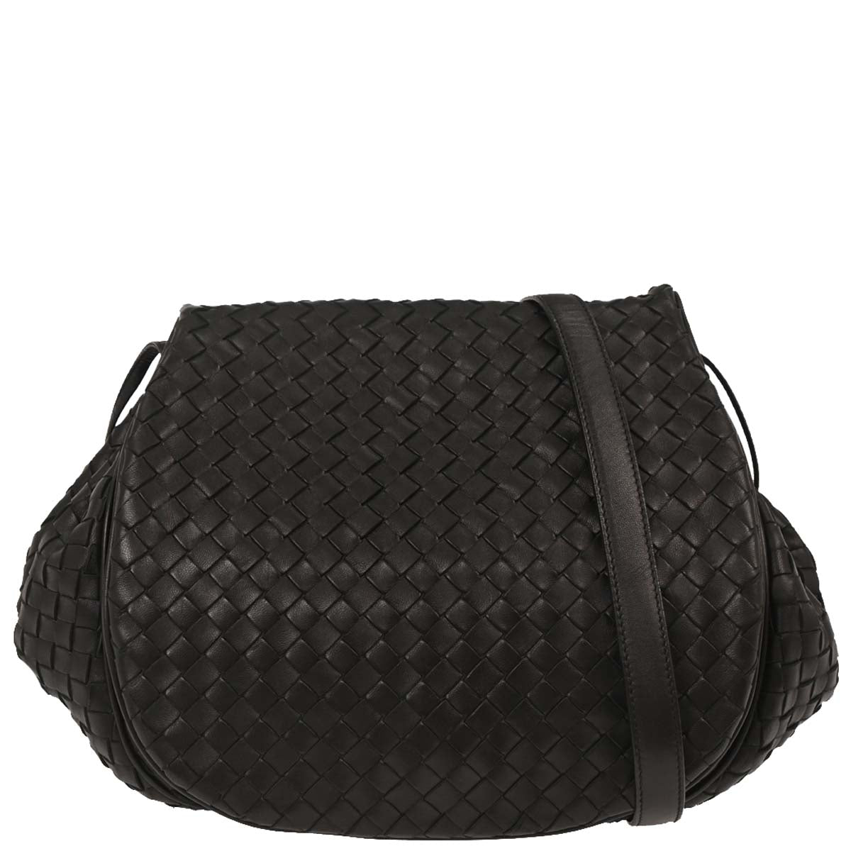 Bottega Veneta Black Intrecciato Shoulder Bag