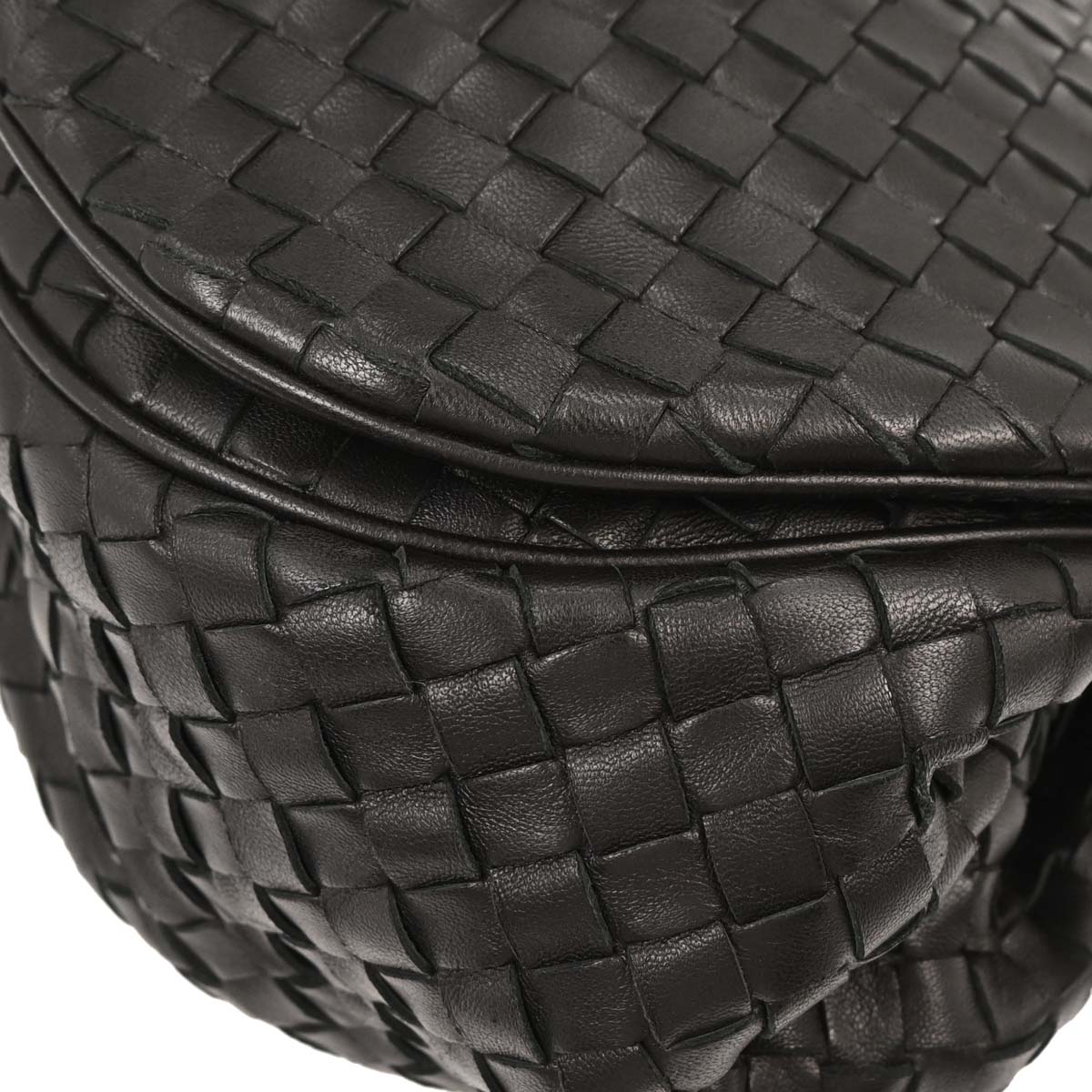 Bottega Veneta Black Intrecciato Shoulder Bag