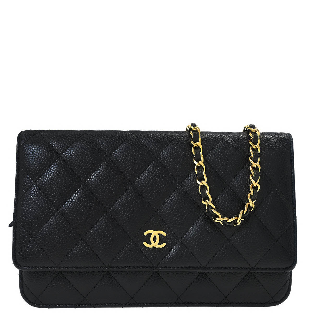 Chanel Black Caviar Classic WOC Wallet On Chain