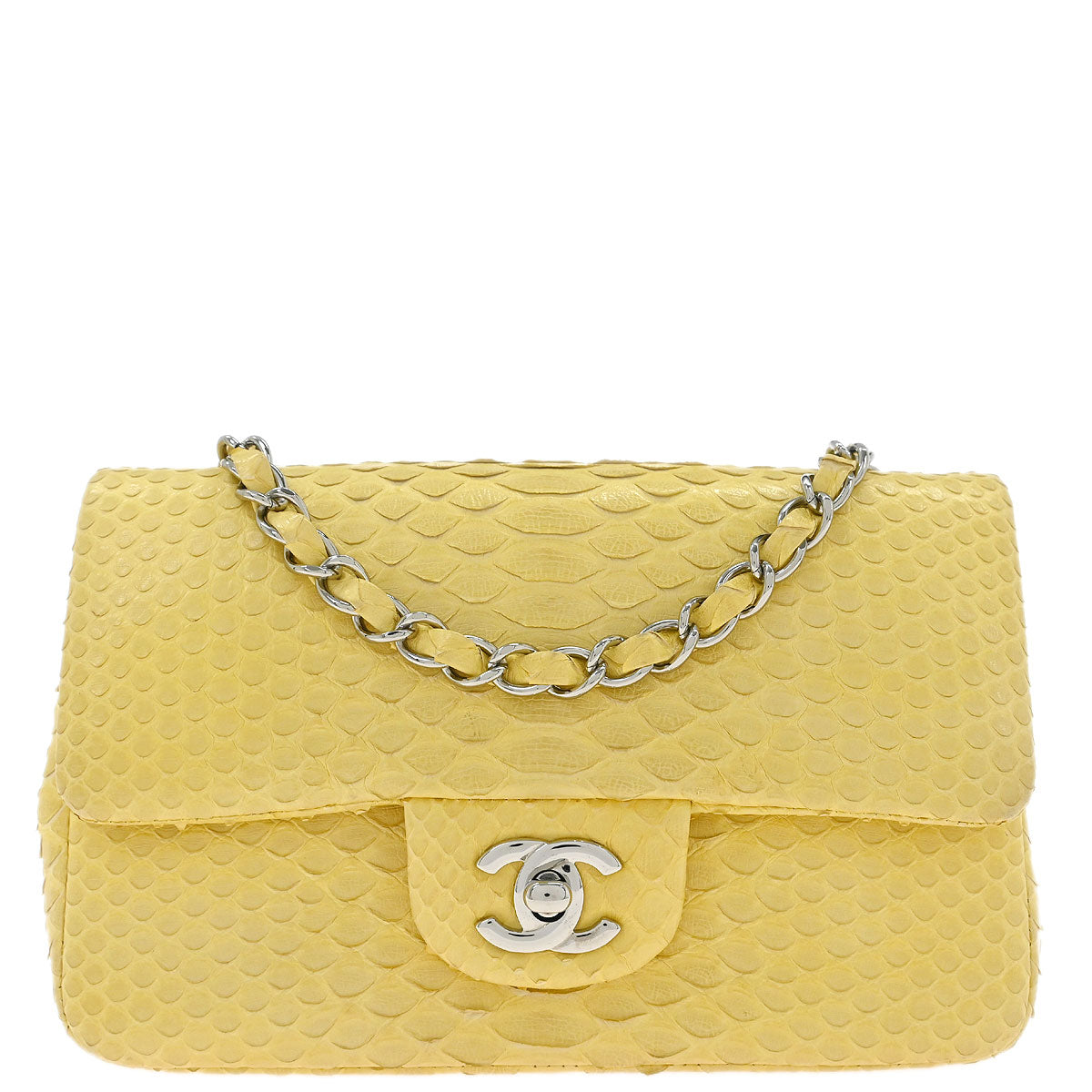 Chanel 2013-2014* Yellow Python Shoulder Bag