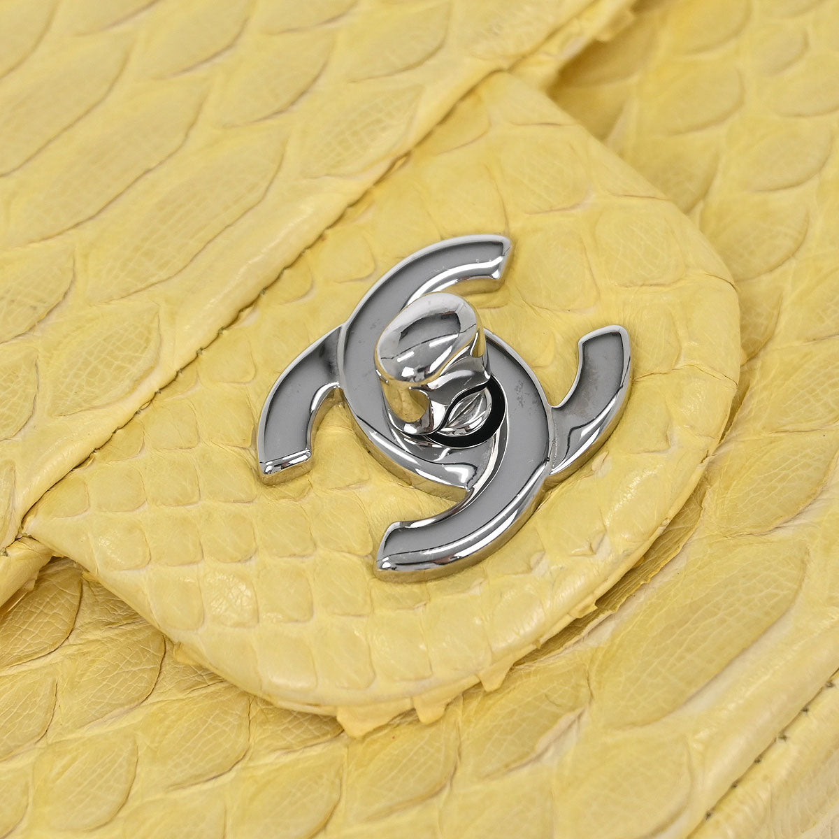 Chanel 2013-2014* Yellow Python Shoulder Bag