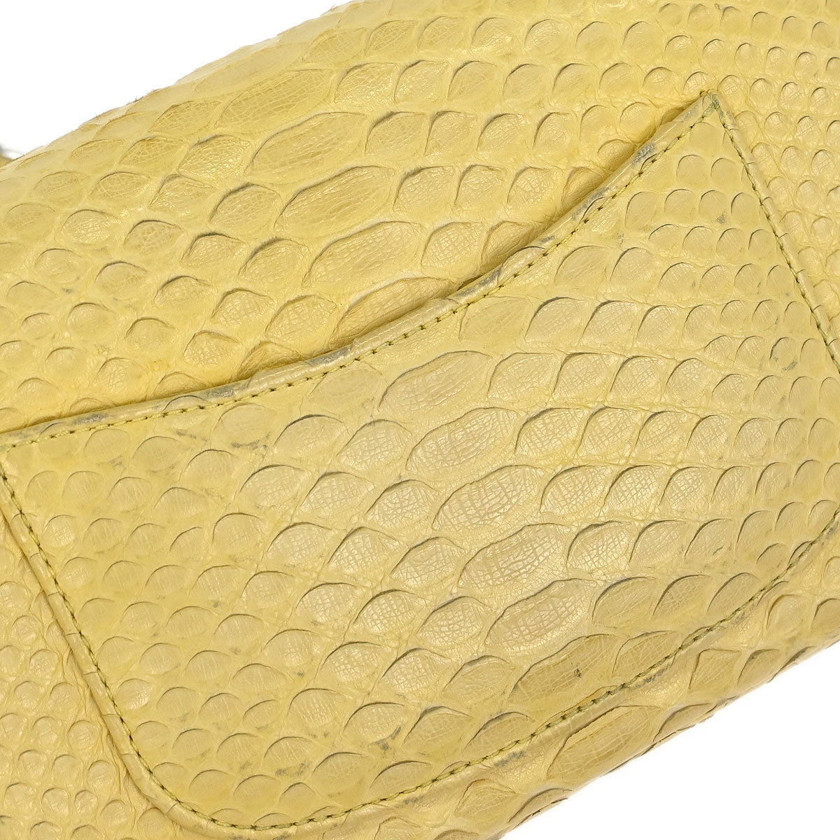 Chanel 2013-2014* Yellow Python Shoulder Bag