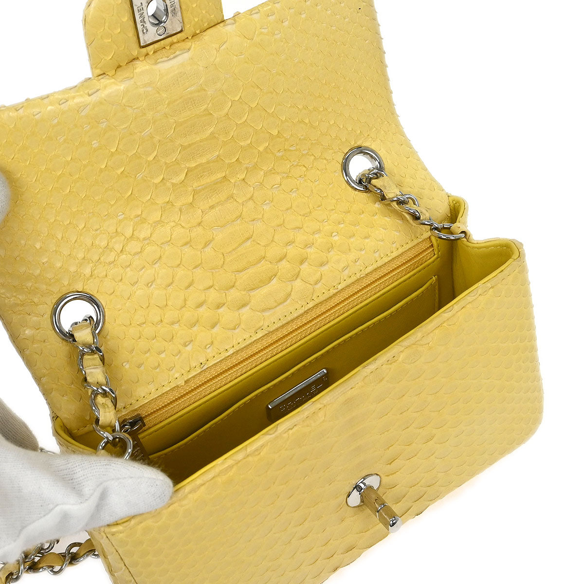 Chanel 2013-2014* Yellow Python Shoulder Bag