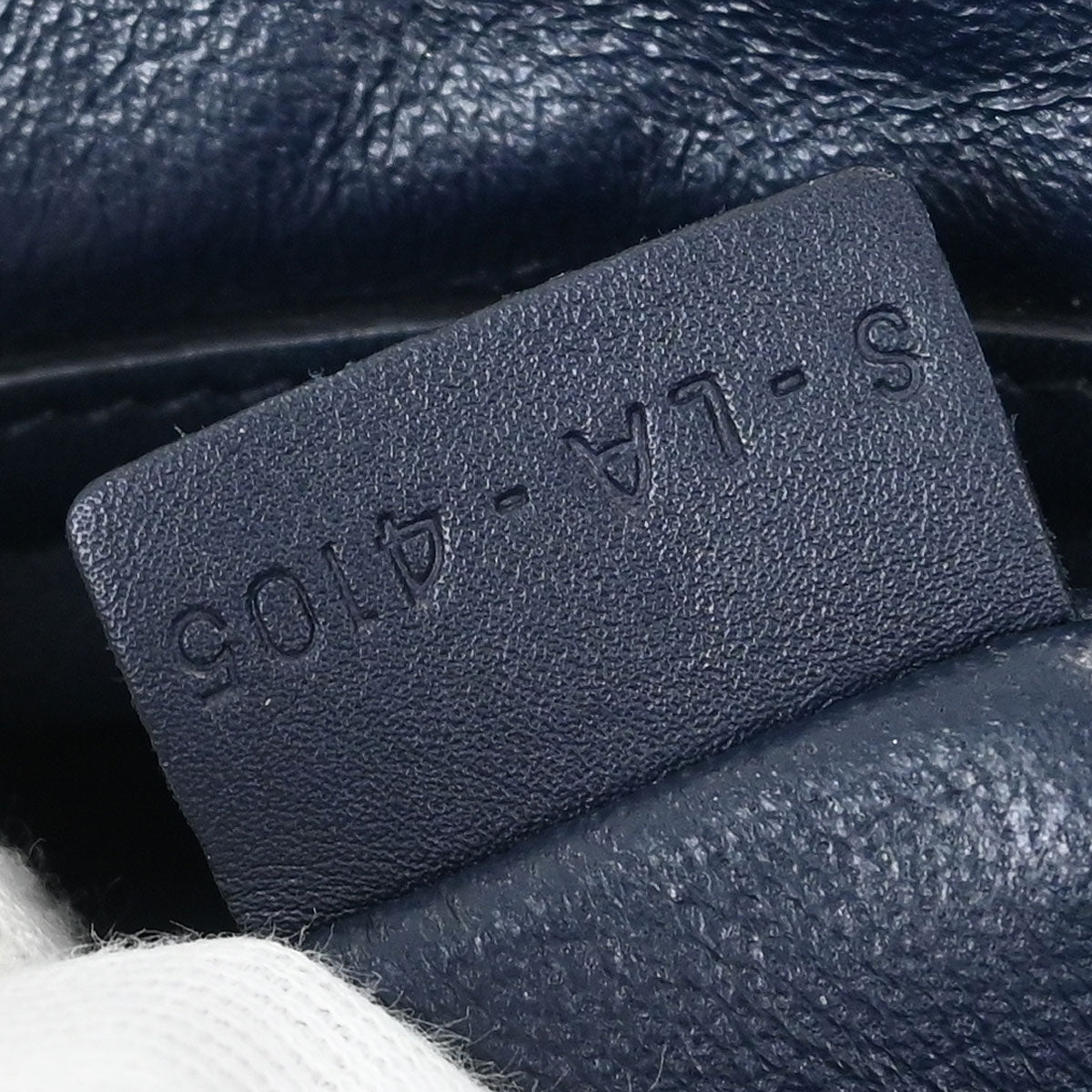Celine * Navy Leather Mini Luggage Tote Bag