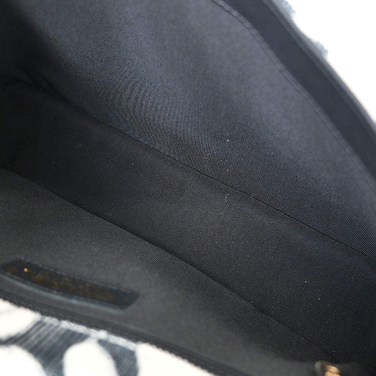Chanel Black White Canvas Shoulder Bag