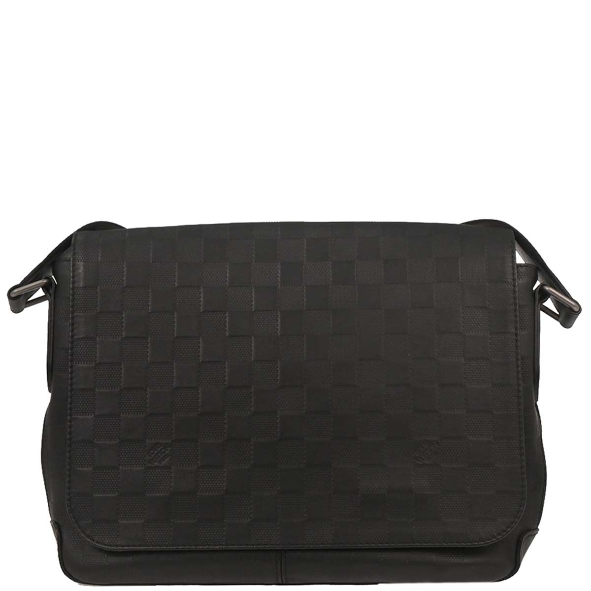 Louis Vuitton Black Damier Infini District MM Shoulder Bag N41284