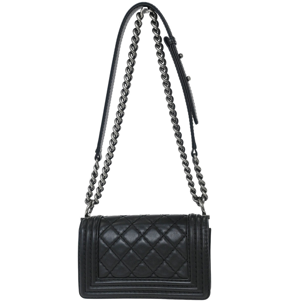 Boy Chanel Black Lambskin Small Chain Shoulder Bag